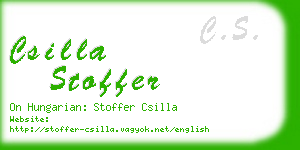 csilla stoffer business card